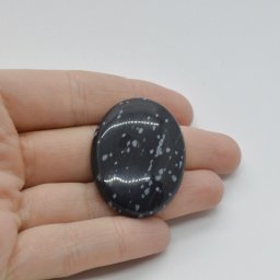 Cabochon Obsidian Fulg de nea 39x29x7mm C83