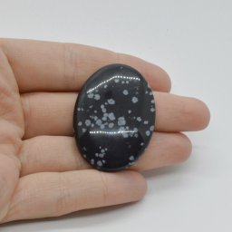 Cabochon Obsidian Fulg de nea 41x29x6mm C90
