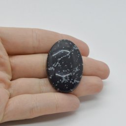 Cabochon Obsidian Fulg de nea 38x24x8mm C91