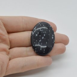 Cabochon Obsidian Fulg de nea 40x26x6mm C100
