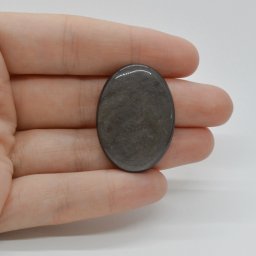 Cabochon Obsidian Silver 33x24x6mm C31