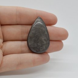 Cabochon Obsidian Silver 37x23x7mm C54