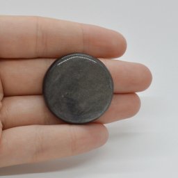 Cabochon Obsidian Silver 31x31x6mm C58
