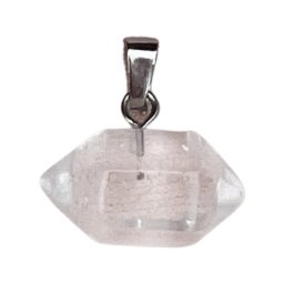 Pandantiv cristal de stanca cu doua varfuri, 15mm