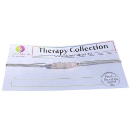 Bratara Therapy cuart roz cuburi 5mm si argint 925