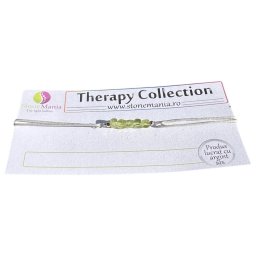 Bratara Therapy peridot cuburi 3-4mm si argint 925