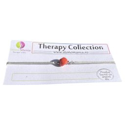 Bratara Therapy coral natural 6-8mm si argint 925