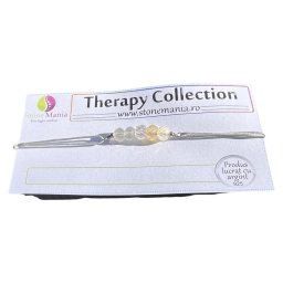 Bratara Therapy mix cuarturi discuri 5-6mm si argint 925