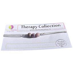 Bratara Therapy charoit sfere 6mm si argint 925