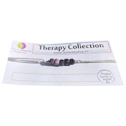 Bratara Therapy charoit cuburi 4mm si argint 925