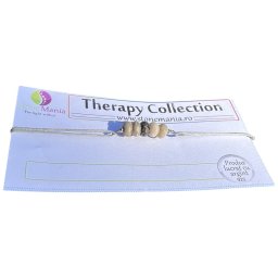 Bratara Therapy coral fosilic discuri 5-6mm si argint 925