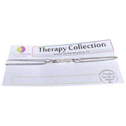 Bratara Therapy cuart roz discuri 2-3mm si argint 925