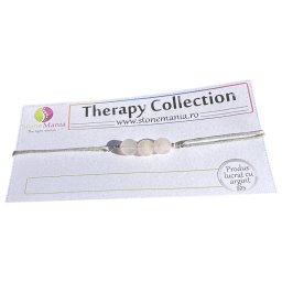Bratara Therapy cuart roz banuti 6mm si argint 925