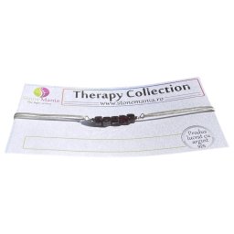Bratara Therapy granat cuburi 4mm si argint 925