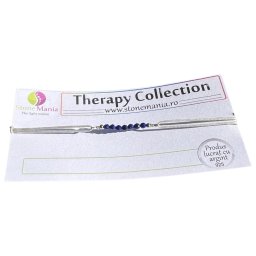 Bratara Therapy lapis lazuli sfere 2mm si argint 925