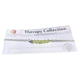 Bratara Therapy peridot sfere 4mm si argint 925