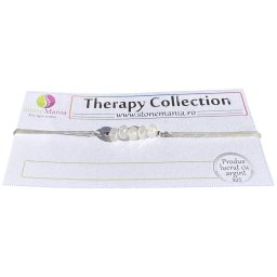 Bratara Therapy piatra lunii discuri 5mm si argint 925