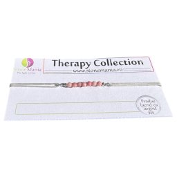 Bratara Therapy rodonit sfere 3mm si argint 925