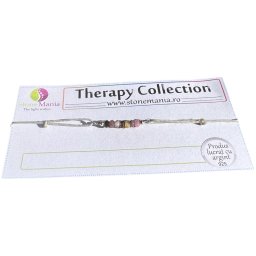 Bratara Therapy turmalina multicolora discuri 3mm si argint 925