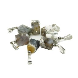 Pandantiv agat moss fatetat, 20mm