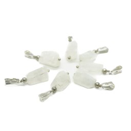 Pandantiv piatra lunii alba fatetat, 20mm