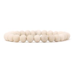 Bratara din Cristal River Fossil 4-4,5mm, pe elastic, 19cm, sfere mate