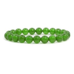 Bratara din Agat Verde 6mm, pe elastic, 19cm, sfere