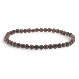 Bratara din Obsidian Mahon 4-4,5mm, pe elastic, 19cm, sfere mate