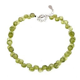 Bratara Peridot briolete 4-5mm si argint 925