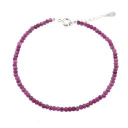 Bratara Rubin A+ discuri fatetate 2-3mm si argint 925