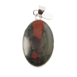 Pandantiv African Bloodstone cu montura din argint 925, A13