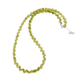 Colier Peridot briolete 4-5mm si argint 925