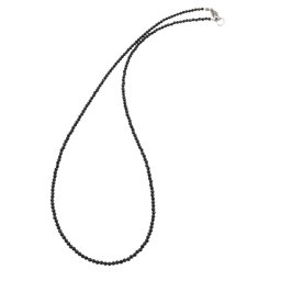 Colier Turmalina neagra sfere fatetate 3mm si argint 925