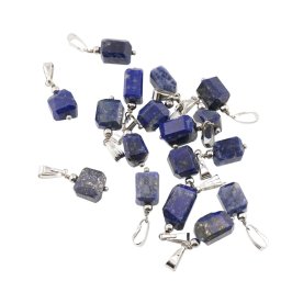 Pandantiv fatetat manual cu lapis lazuli, 9-10mm
