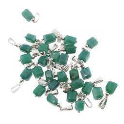 Pandantiv fatetat manual cu onix verde, 8-10mm