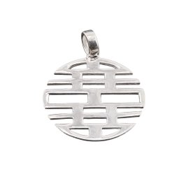 Pandantiv din argint 925 rotund simbol chinezesc, 30mm