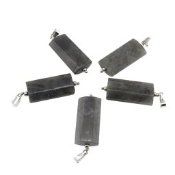 Pandantiv labradorit hexagonal, 32mm