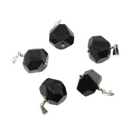 Pandantiv turmalina neagra neuniforma, 18mm