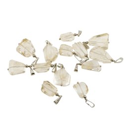 Pandantiv citrin neuniform fatetat, 10-12mm