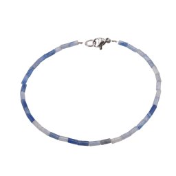 Bratara cuart albastru cilindru 2x5mm
