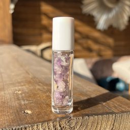 Sticluta roll-on cu cristale naturale Ametist, 10ml