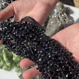 Sirag briolete Spinel, 8-9mm, 23cm