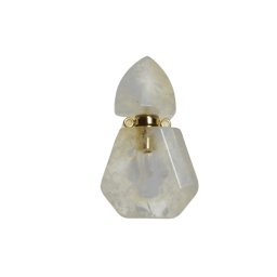 Pandantiv cristal natural Cristal de stanca sticluta model 2 cu agatatoare aurie, 4,5cm
