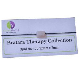 Bratara Therapy Collection Opal roz tub 12mm x 7mm