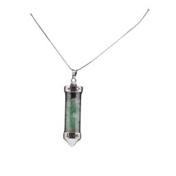 Pandantiv cu varf si chipsuri din cristal natural Aventurin, 6cm