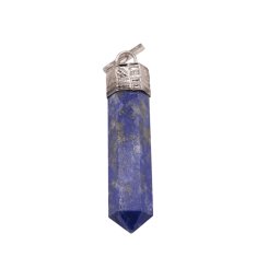 Pandantiv cu varf si montura argintie Lapis lazuli, 50mm