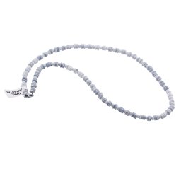 Colier Opal albastru discuri 4-5mm si discuri fatetate 4mm