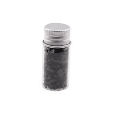 Sticla cu cristale naturale Turmalina neagra 4-8mm, mica - 4cm
