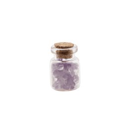 Sticla cu cristale naturale Ametist Lavanda chips 3-5mm, 3cm
