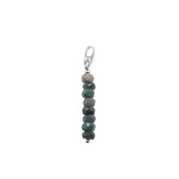 Pandantiv cristale naturale Opal negru din Etiopia discuri fatetate cu argint 925